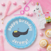 Cute leuke tadpole cartoon illustratie papieren bordje (Feest)