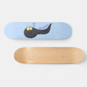 Cute leuke tadpole cartoon illustratie persoonlijk skateboard (Horizontaal)