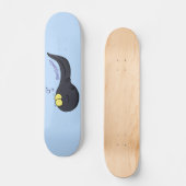 Cute leuke tadpole cartoon illustratie persoonlijk skateboard (Voorkant)