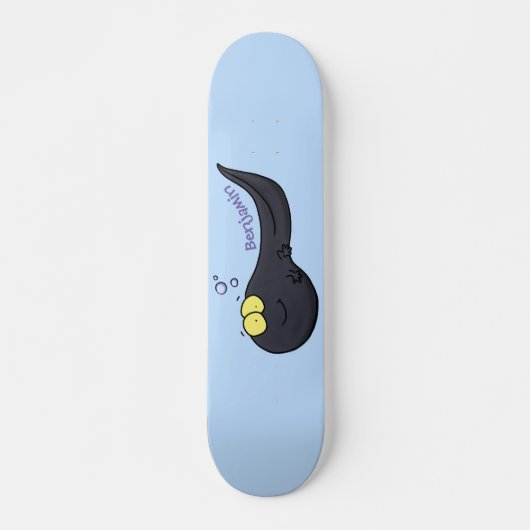 Cute leuke tadpole cartoon illustratie persoonlijk skateboard (Voorkant)