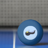 Cute leuke tadpole cartoon illustratie pingpongbal (Net)