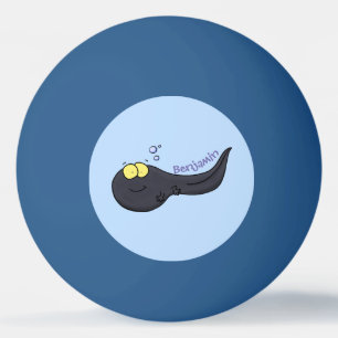 Cute leuke tadpole cartoon illustratie pingpongbal