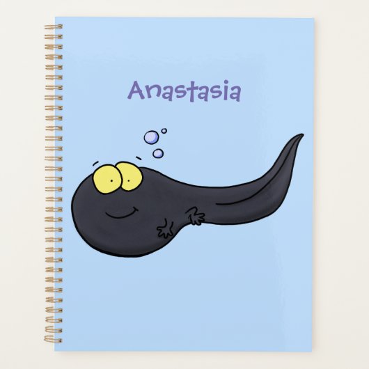 Cute leuke tadpole cartoon illustratie planner (Voorkant)