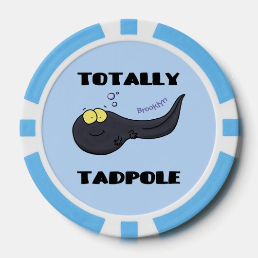 Cute leuke tadpole cartoon illustratie poker chips (Voorkant)
