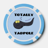 Cute leuke tadpole cartoon illustratie poker chips (Achterkant)