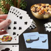 Cute leuke tadpole cartoon illustratie pokerkaarten (Insitu)