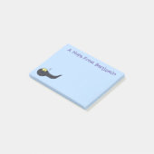 Cute leuke tadpole cartoon illustratie post-it® notes (Schuin)