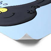 Cute leuke tadpole cartoon illustratie poster (Hoek)