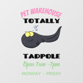 Cute leuke tadpole cartoon illustratie raamsticker (Vel)