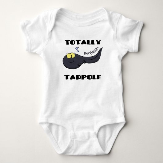 Cute leuke tadpole cartoon illustratie romper (Voorkant)