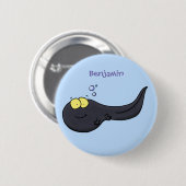 Cute leuke tadpole cartoon illustratie ronde button 5,7 cm (Voorkant /achterkant)