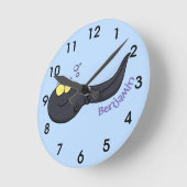 Cute leuke tadpole cartoon illustratie ronde klok (Hoek)