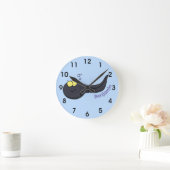 Cute leuke tadpole cartoon illustratie ronde klok (Huis)