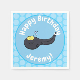 Cute leuke tadpole cartoon illustratie servet