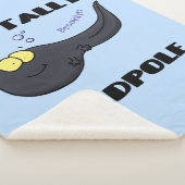 Cute leuke tadpole cartoon illustratie sherpa deken (3/4)