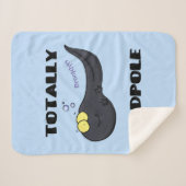 Cute leuke tadpole cartoon illustratie sherpa deken (Voorkant (horizontaal))