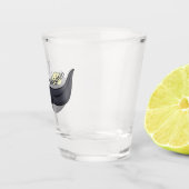 Cute leuke tadpole cartoon illustratie shot glas (Rechts)