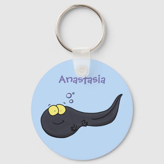 Cute leuke tadpole cartoon illustratie sleutelhanger (Voorkant)