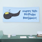 Cute leuke tadpole cartoon illustratie spandoek (Beurs)