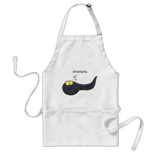Cute leuke tadpole cartoon illustratie standaard schort
