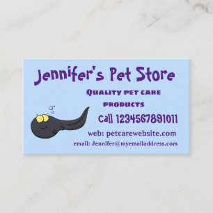 Cute leuke tadpole cartoon illustratie visitekaartje