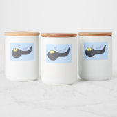 Cute leuke tadpole cartoon illustratie voedselcontainer etiket (Flessen)