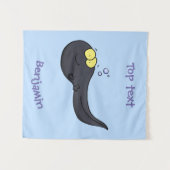 Cute leuke tadpole cartoon illustratie wandkleed (Voorkant (horizontaal))