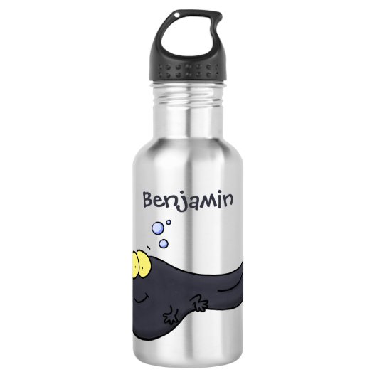 Cute leuke tadpole cartoon illustratie waterfles (Voorkant)