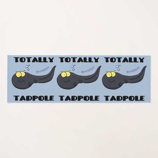 Cute leuke tadpole cartoon illustratie yogamat (Voorkant (horizontaal))