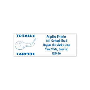 Cute leuke tadpole cartoon illustratie zelfinktende stempel