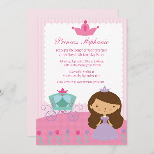 Cute leuke uitnodiging voor het verjaardagsfeest v (Voorkant / Achterkant)