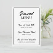 Cute Leuke Zwangerschapsaankondiging Dessertmenu Aankondiging (Staand voorkant)