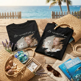 Cute "Leven is Poepieperfect met Jou" Kattenliefhe T-shirt
