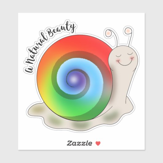 Cute Lgbt Pride Snail Sticker (Vel)