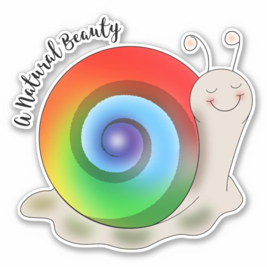 Cute Lgbt Pride Snail Sticker (Voorkant)