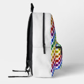 Cute LGBT Proud Rainbow Bee en Flowers Bedrukte Rugzak (Links)