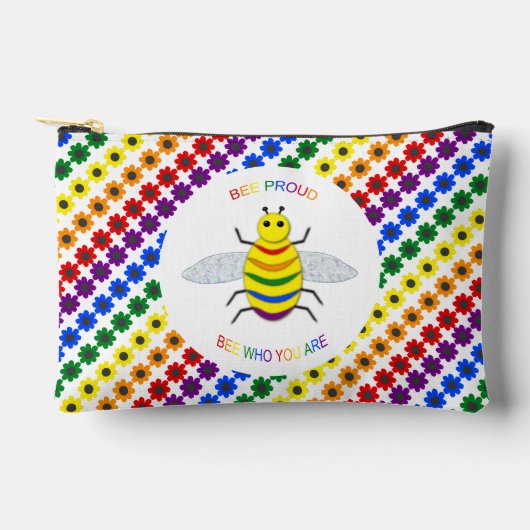 Cute LGBT Proud Rainbow Bee en Flowers Etui (Voorkant)