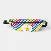 Cute LGBT Proud Rainbow Bee en Flowers Heuptasje (Voorkant)
