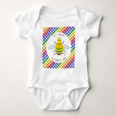 Cute LGBT Proud Rainbow Bee en Flowers Romper (Voorkant)