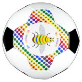 Cute LGBT Proud Rainbow Bee en Flowers Voetbal (Gedraaid)