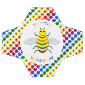 Cute LGBT Proud Rainbow Bee en Flowers Voetbal (Enkel)