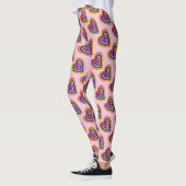 Cute LGBT Rainbow Flag Hearts Pattern Gay Pride Leggings (Links)