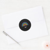 Cute Lgbtq Vamre Lgbt Halloween Ghost Rainbow Gay Ronde Sticker (Envelop)