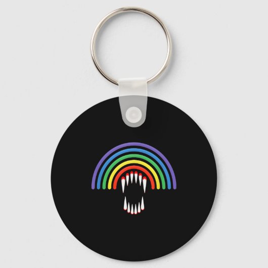 Cute Lgbtq Vamre Lgbt Halloween Ghost Rainbow Gay Sleutelhanger (Voorkant)