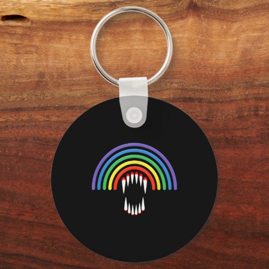 Cute Lgbtq Vamre Lgbt Halloween Ghost Rainbow Gay  Sleutelhanger (Voorkant)
