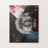 Cute lhasa apso puppy met kerstmis b legpuzzel (Verticaal)