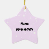 Cute Libra Round Star Keramisch Ornament (Achterkant)