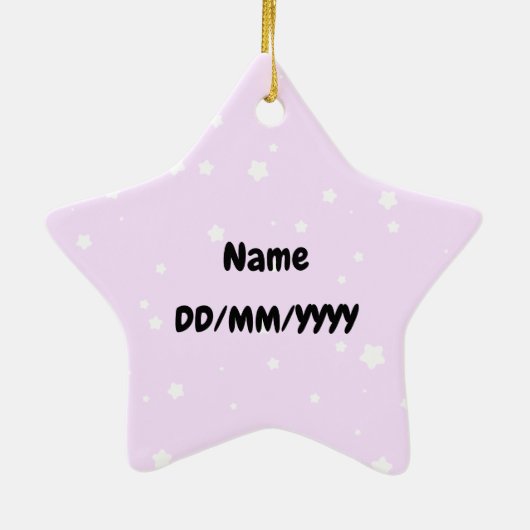 Cute Libra Round Star Keramisch Ornament (Achterkant)