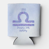 Cute Libra Sign Custom Paars Birthday Party Blikjeskoeler (Voorkant)