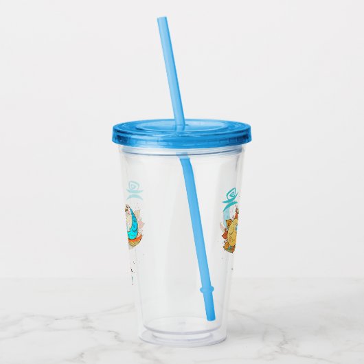 Cute Libra Sun en Moon Scales Acryl Drinkbeker (Links)